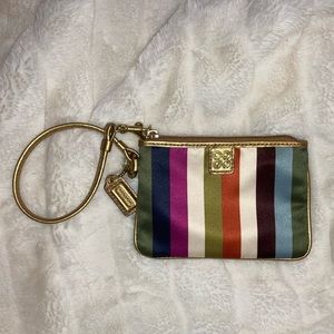 NWOT Vintage Style Coach Wristlet, Never Used